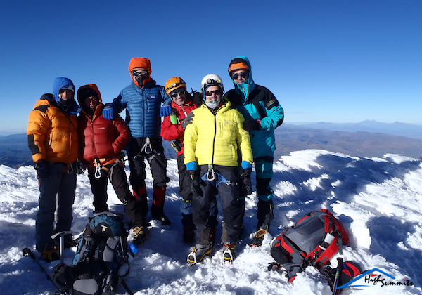on the summit of Cayambe